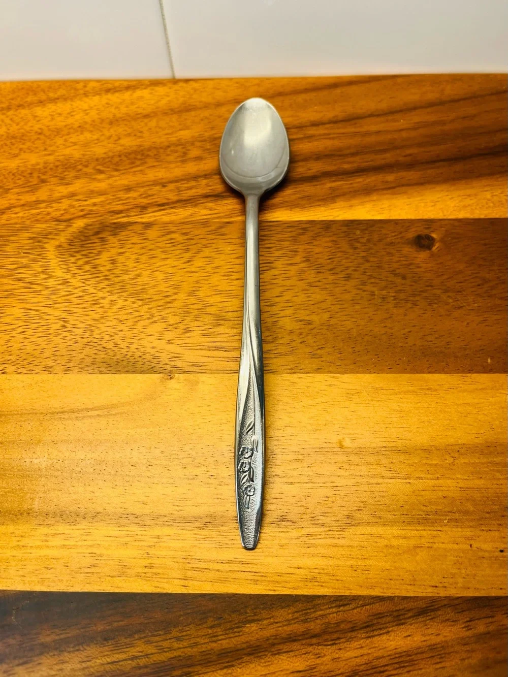 Vintage Superior Stainless USA Radiant Rose Iced Tea Spoon
